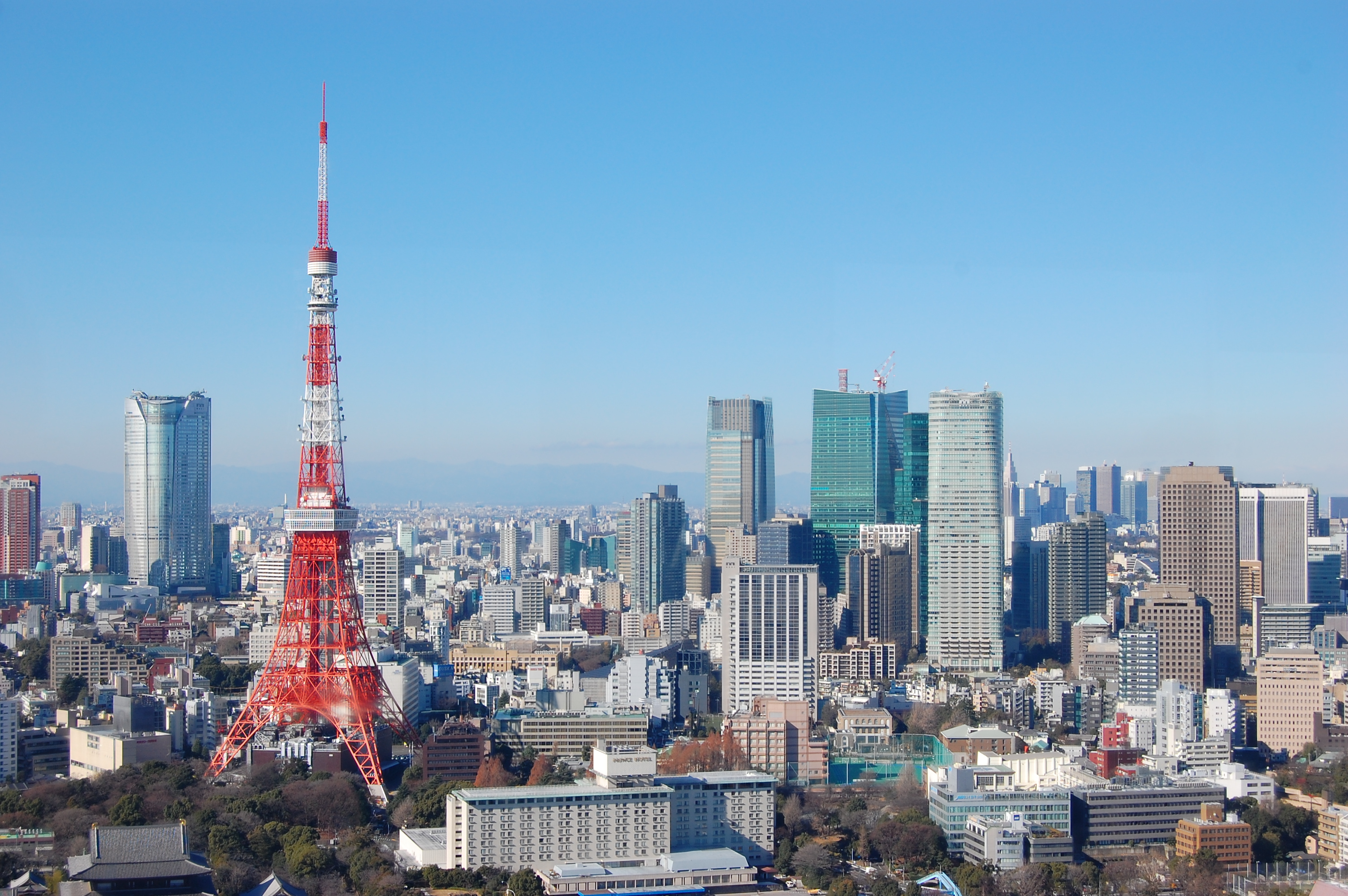 東京タワーと港区の風景